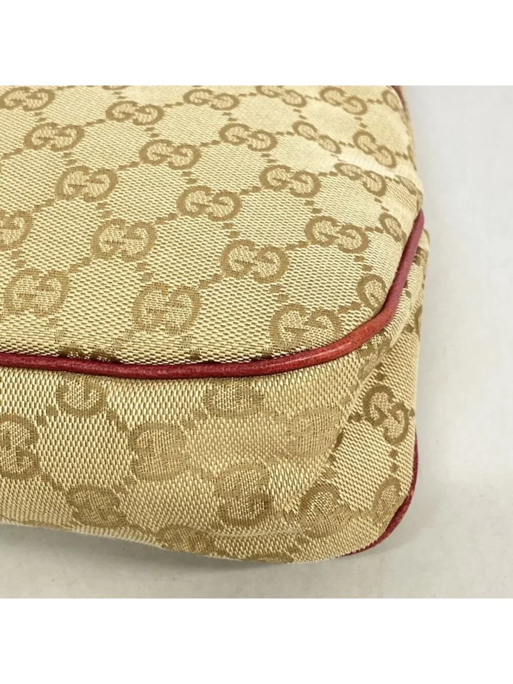 Gucci Tote Bag GG Canvas Beige Silver